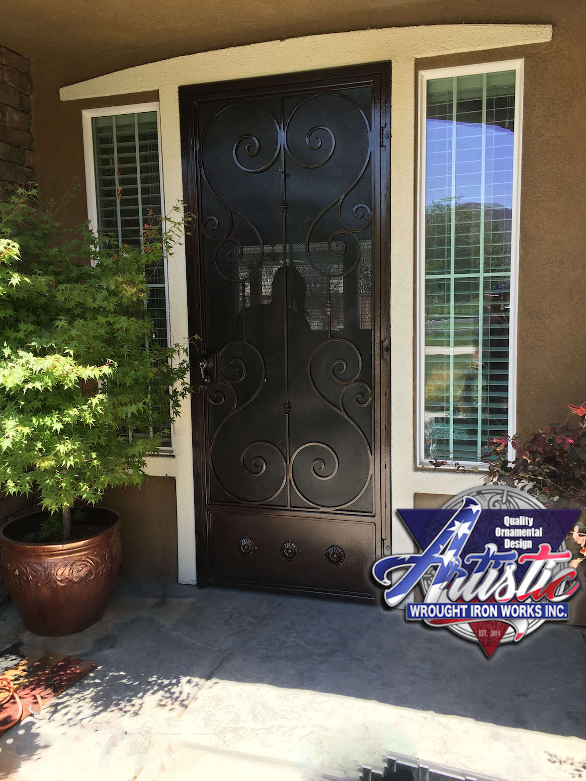 Custom Iron Screen Door 2114 Artistic Wrought Iron Works