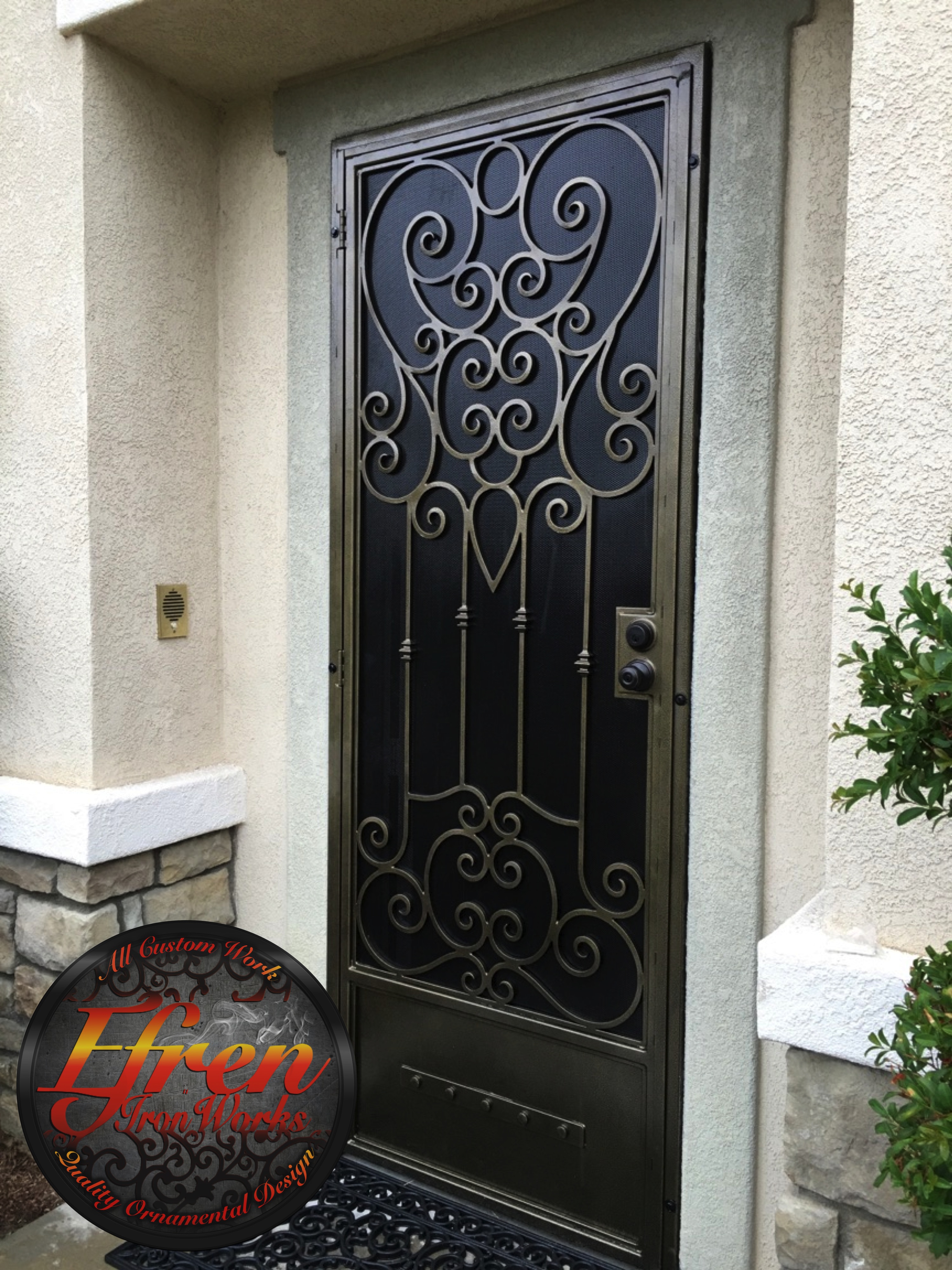 screendoorironblackandbronze Artistic Wrought Iron