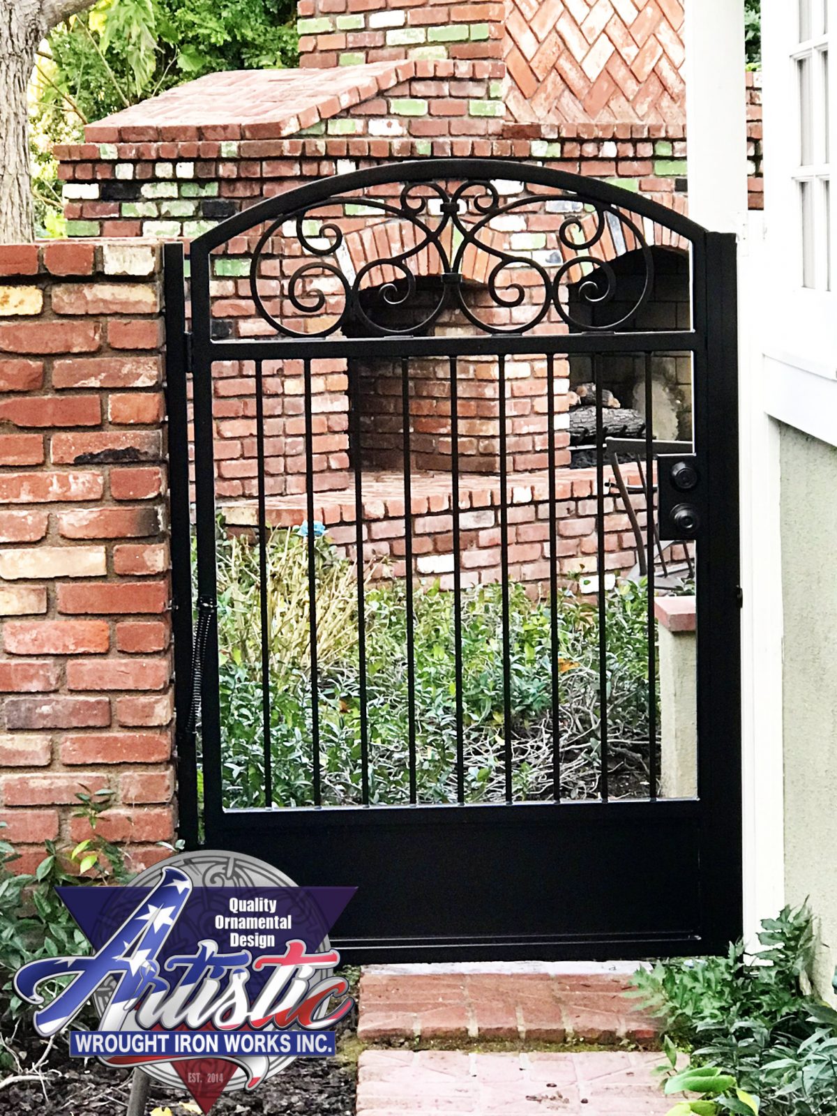 Black Iron Side Gate 1352 Artistic Wrought Iron Works Inc